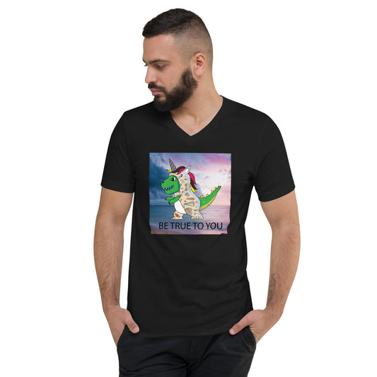 Unisex Short Sleeve V-Neck T-Shirt