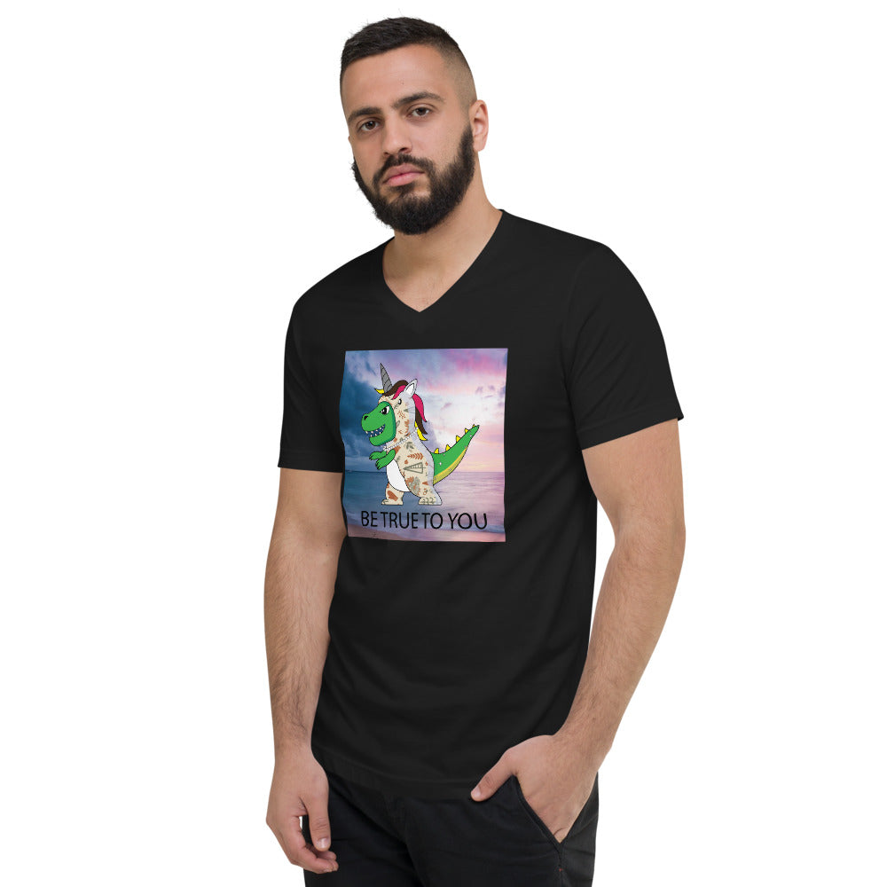 Unisex Short Sleeve V-Neck T-Shirt