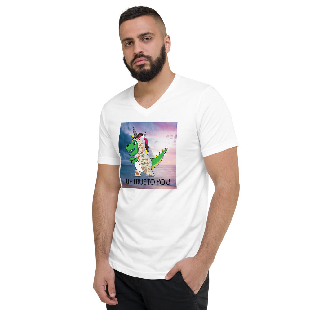 Unisex Short Sleeve V-Neck T-Shirt